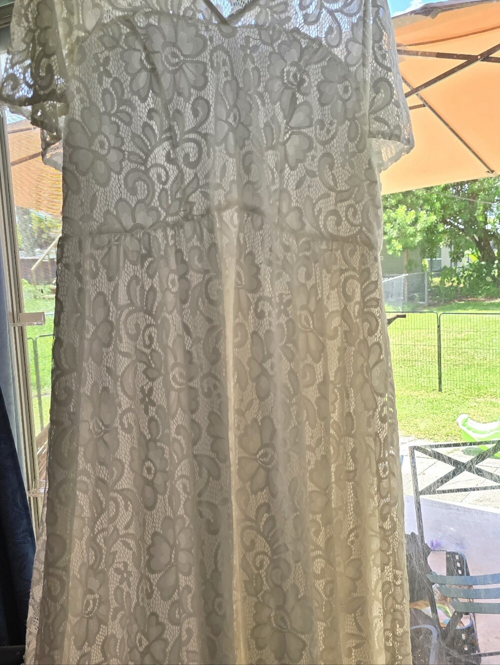 White Lace Maxi Dress - Picture 5 of 6
